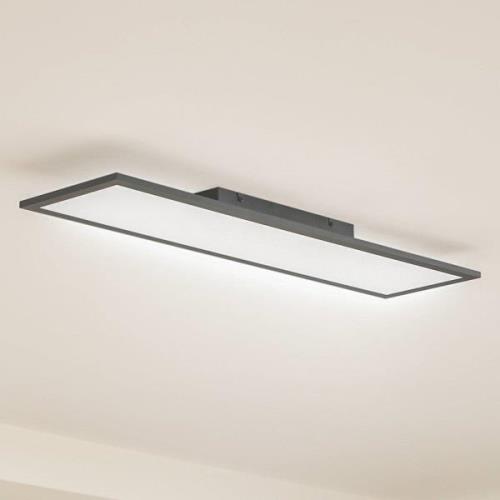 Lindby LED-Panel Enhife, schwarz, 80x20 cm