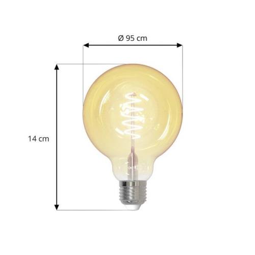 LUUMR Smart LED E27 G95 4,9W klar ZigBee Tuya Hue