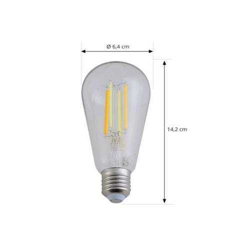 LUUMR Smart LED E27 ST64 7W klar ZigBee Tuya Hue