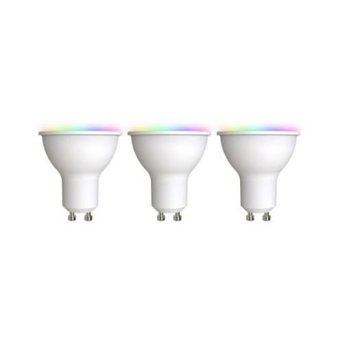 LUUMR Smart LED GU10 Plastik 4,7W RGBW CCT Tuya opal 3er-Set