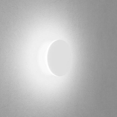 Egger LED-Wandleuchte Orbit, weiß, Ø 12,5 cm, Alu, 2.700 K