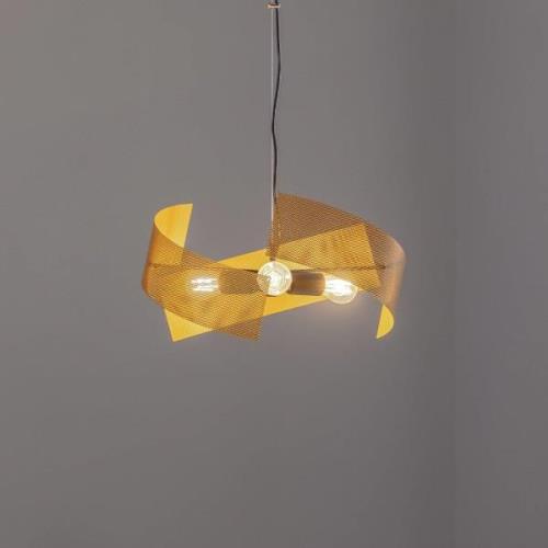 Euluna Hängeleuchte Moira, goldfarben, Ø 50 cm, 3-flammig