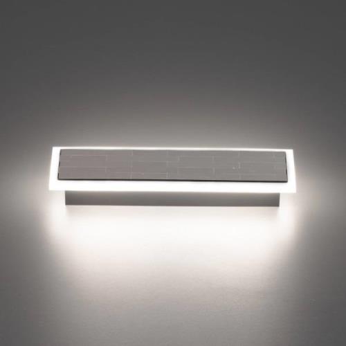 LED-Wandleuchte Aluro, Metall, nickelfarben, CCT, dimmbar