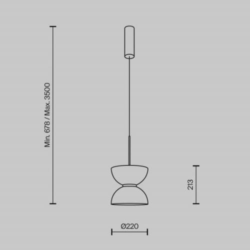 Maytoni LED-Hängeleuchte Kyoto, weiß, Ø 22 cm, Glas, Metall