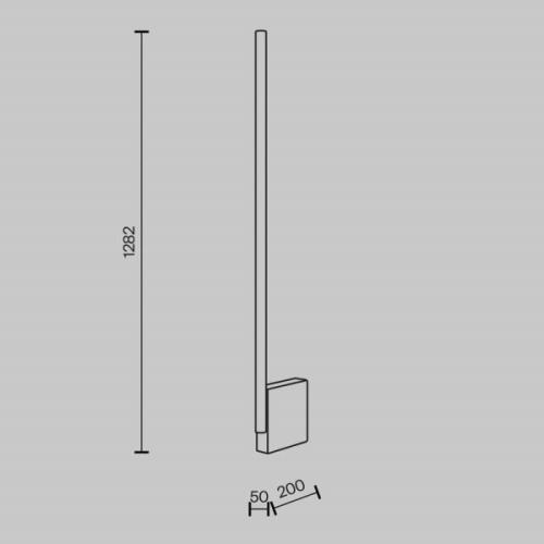 Maytoni LED-Stehleuchte Solid, Höhe 128,2 cm, Beton, Acryl