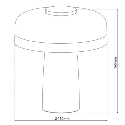 LED-Akku-Tischlampe Pilu, mint, Höhe 16,5 cm Metall Touchdim