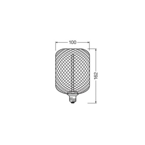 OSRAM Decor LED Straw Filament Square E27 3,5W gold 1.800K