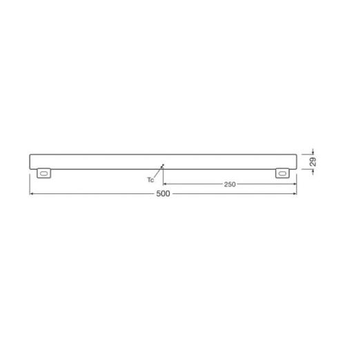 OSRAM LED-Linienlampe S14s 4,7W Röhre 2.700K 50cm matt dim