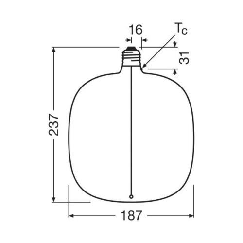 OSRAM LED Vintage Big Oval E27 4,8W 818 Filament smoke dim