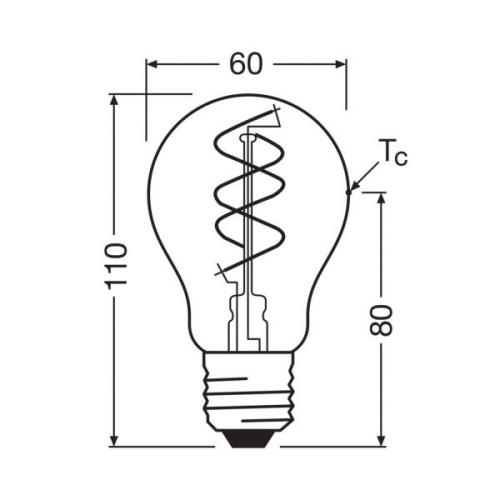 OSRAM LED Vintage E27 8W 2.200K Spiral Filament klar dim