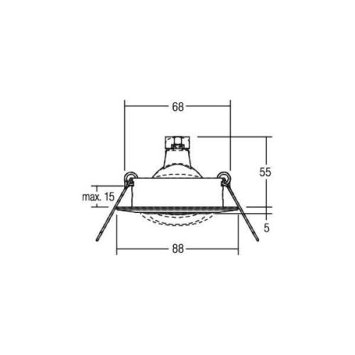 BRUMBERG LED-Einbaustrahler Seven-R, 3.000 K, weiß matt, Alu