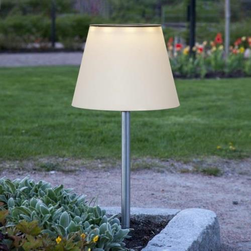 LED-Solar-Erdspießleuchte Solini, weiß/silber, Höhe 90 cm