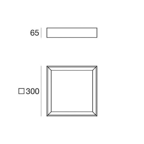 LED-Deckenleuchte Tara Q, 30 x 30 cm, schwarz, 3.000 K, Alu