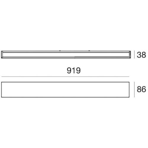 LED-Wandleuchte Box W2 Bi-Emission, B 91,9 cm, weiß, 2700 K