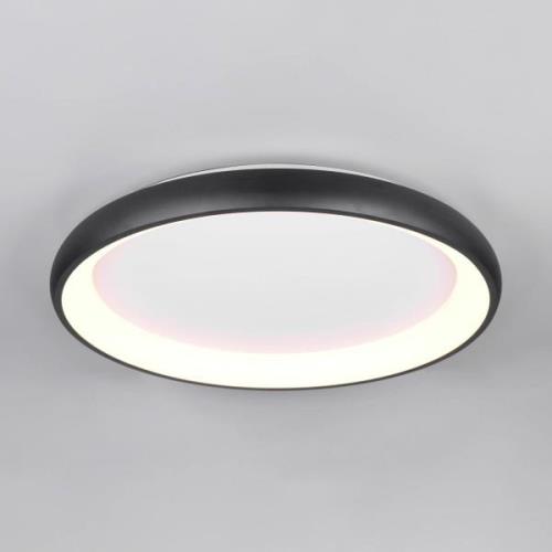 LED-Deckenlampe Cardona, Ø 75 cm, schwarz matt, Metall, CCT