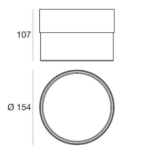 LED-Deckenleuchte Crumb, schwarz, Ø 15,4 cm, Eisen, Glas