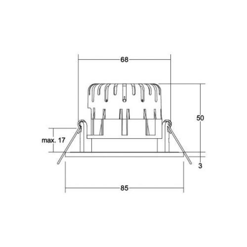 BRUMBERG LED-Einbauspot BB20 IP65 RC Anschlussbox nickel