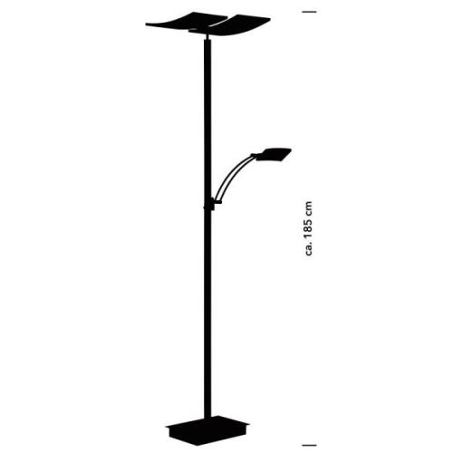 LED-Stehleuchte Andy, 3-flammig, anthrazit, CCT, Dimmer