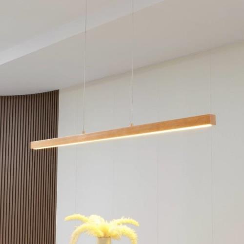 Lucande LED-Hängeleuchte Nihalo, Holz, 12 cm, dimmbar, CCT