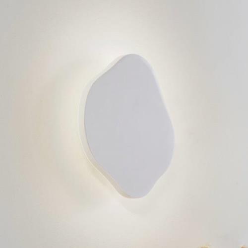 Lindby LED-Wandleuchte Nielson, weiß, Gips, 30 x 30 cm