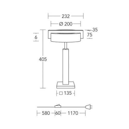 HerzBlut LED-Tischleuchte Talon, Holz, dimmbar