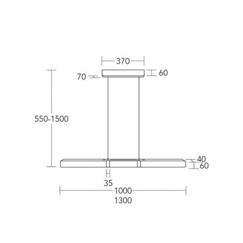 HerzBlut LED-Hängelampe Marley, Holz, up/down, dimmbar