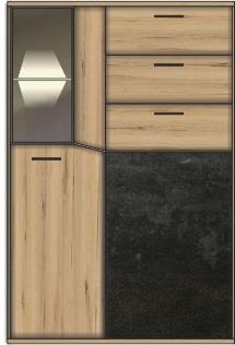 Vitrine rechts 90cm GERANO von Wohn-Concept Wildeiche massiv / Keramik...