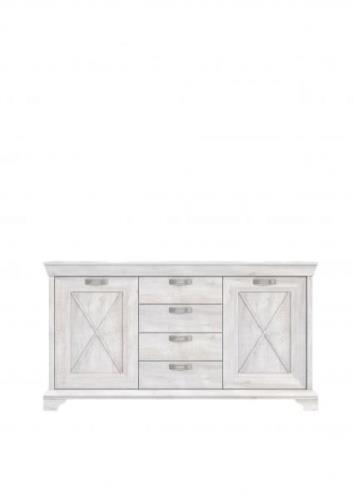 Sideboard Kashmir 2-türig mit 4 SK Pinia Weiß