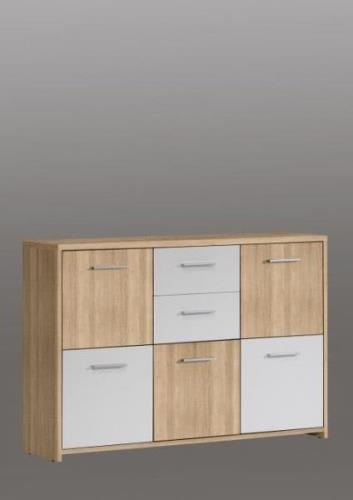 Sideboard Quadro Sonoma Eiche/Weiß