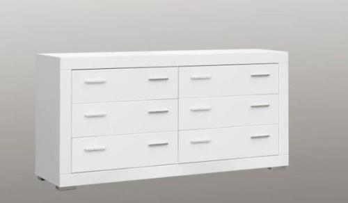 Sideboard Snow mit 6 Schubkästen Weiß