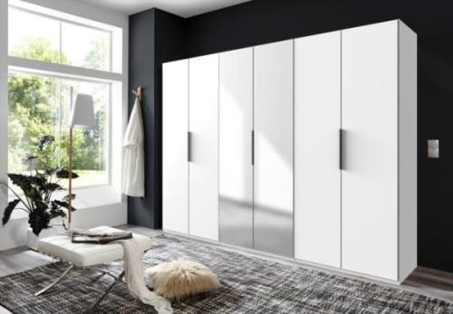 Drehtürenschrank 6trg mit 2 Spiegel LEVEL36 A von WIMEX Weiß