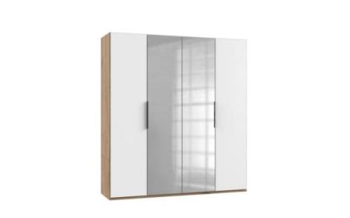 Drehtürenschrank 200 cm mit Spiegel LEVEL36 A von WIMEX Weiß