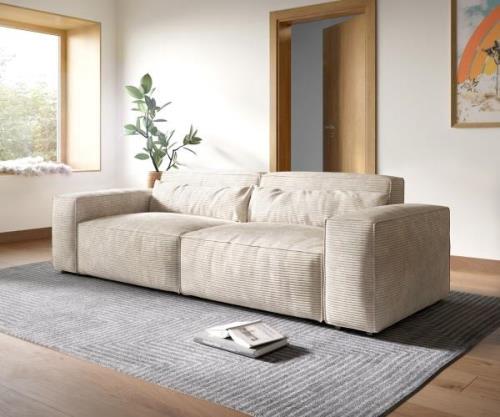 Big-Sofa Sirpio XL 270x130 cm Cord Beige
