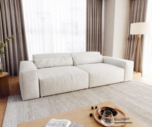 Big-Sofa Sirpio XL 270x130 cm Bouclé Creme-Weiß
