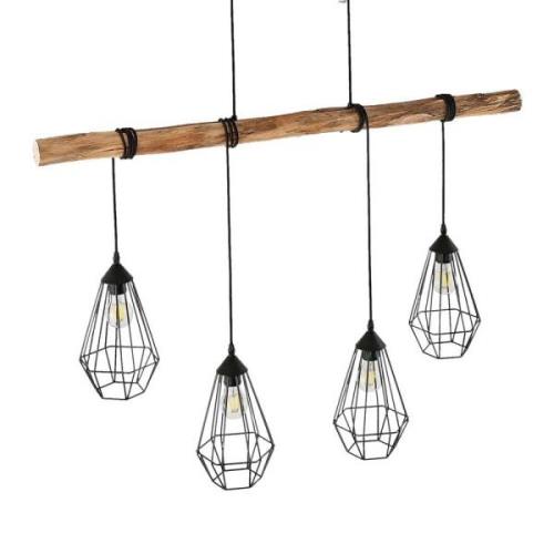 Lindby - Eldarion 4 Pendelleuchte Black/Wood