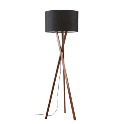 Lucande - Auriane Stehleuchte Black/Walnut