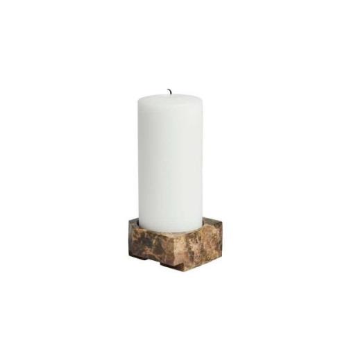 Woud - Jeu de dés 3 Candle Holder Brown Marble Woud