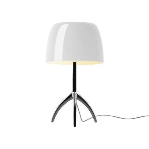 Foscarini - Lumiere Grande Tischleuchte E27 Schwarz Chrom/Weiß Dimm.