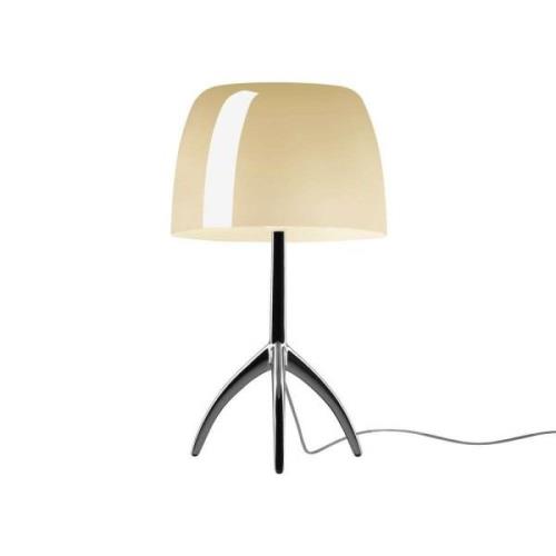 Foscarini - Lumiere Grande Tischleuchte E27 Schwarz Chrom/Warm Weiß Di...