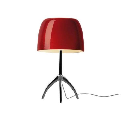 Foscarini - Lumiere Grande Tischleuchte E27 Schwarz Chrom/Kirsche Dimm...