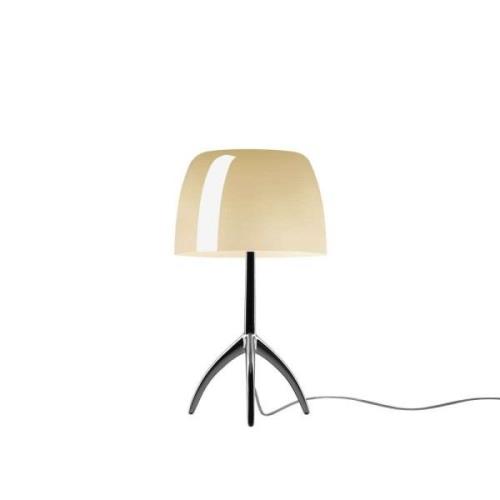 Foscarini - Lumiere Piccola Tischleuchte E14 Schwarz Chrom/Warm Weiß D...