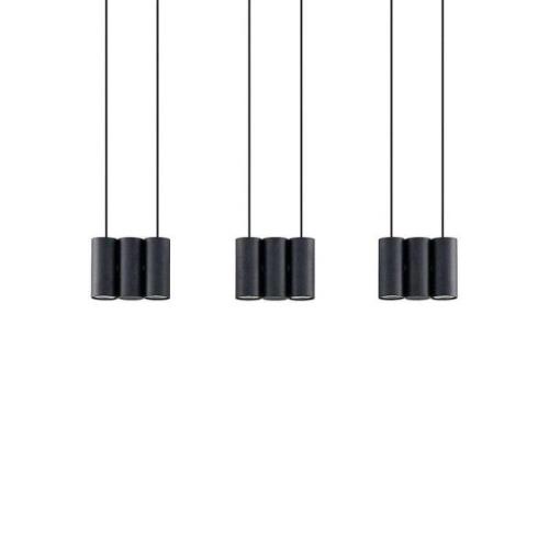 Lucande - Cesur 9 Pendelleuchte Black