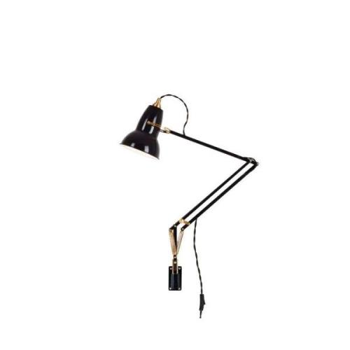 Anglepoise - Original 1227 Brass Wandleuchte mit Beschlag Jet Black An...