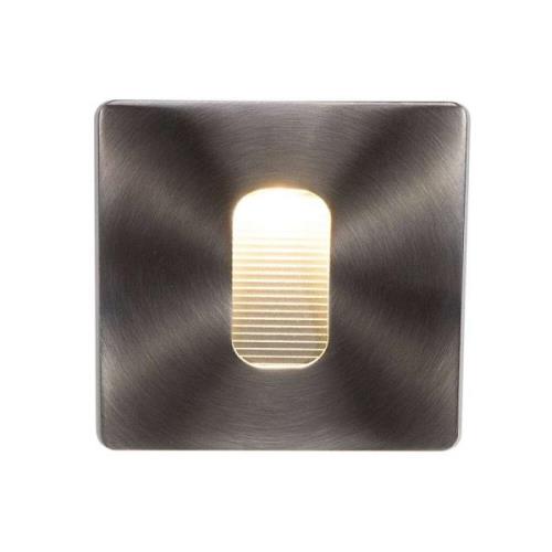 Lucande - Telke LED Square Außen Einbauwandlampe Steel