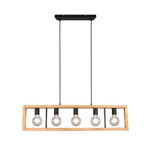 Lindby - Anahita 5 Pendelleuchte Wood/Black