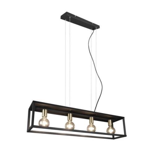 Lindby - Ubanio 4 Pendelleuchte Black/Brass Lindby