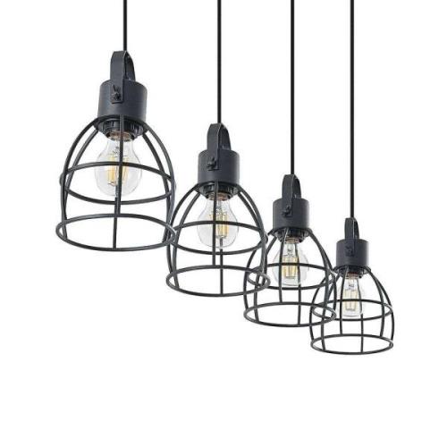 Lindby - Flintos 4 Pendelleuchte Black