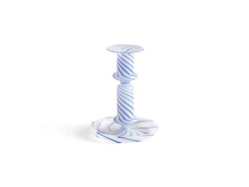 Hay - Flare Stripe Candle Holder Milk Medium Blue