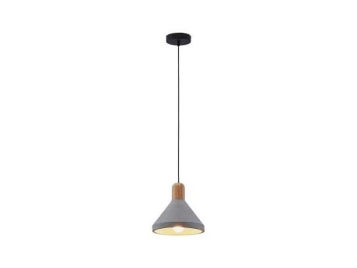 Lindby - Caisy Round Pendelleuchte Concrete/Wood