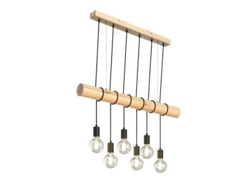 Lindby - Eviton 6 Pendelleuchte Wood